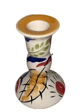 Millard Lister Sales Limited Hand Painted‎ Candlestick Holder VTG
